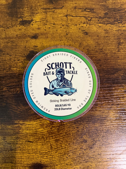 SCHOTTS SINKING BRAID 80lb - SOLID COLOR